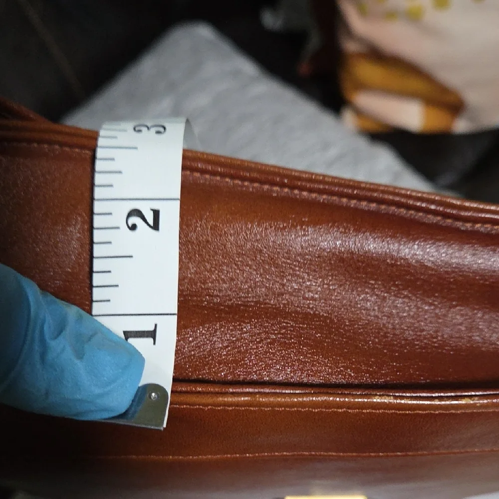 Leather Envelope Briefcase - Brown